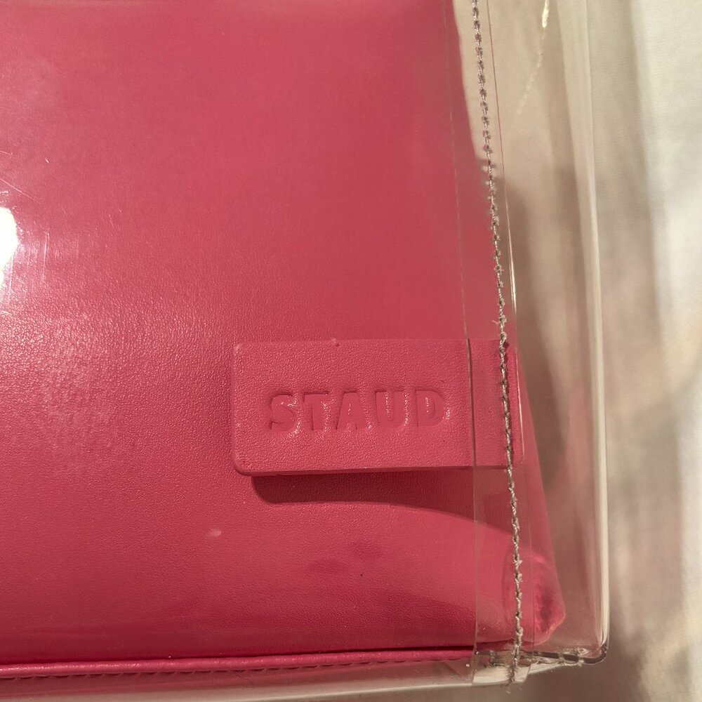 FINAL MARK DOWN!! Staud Pink Leather & PVC Medium Shirley Handbag - Picture 4 of 9